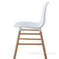 Nouveau produit chaise de salle à manger en bois en plastique moderne en plastique de conception moderne